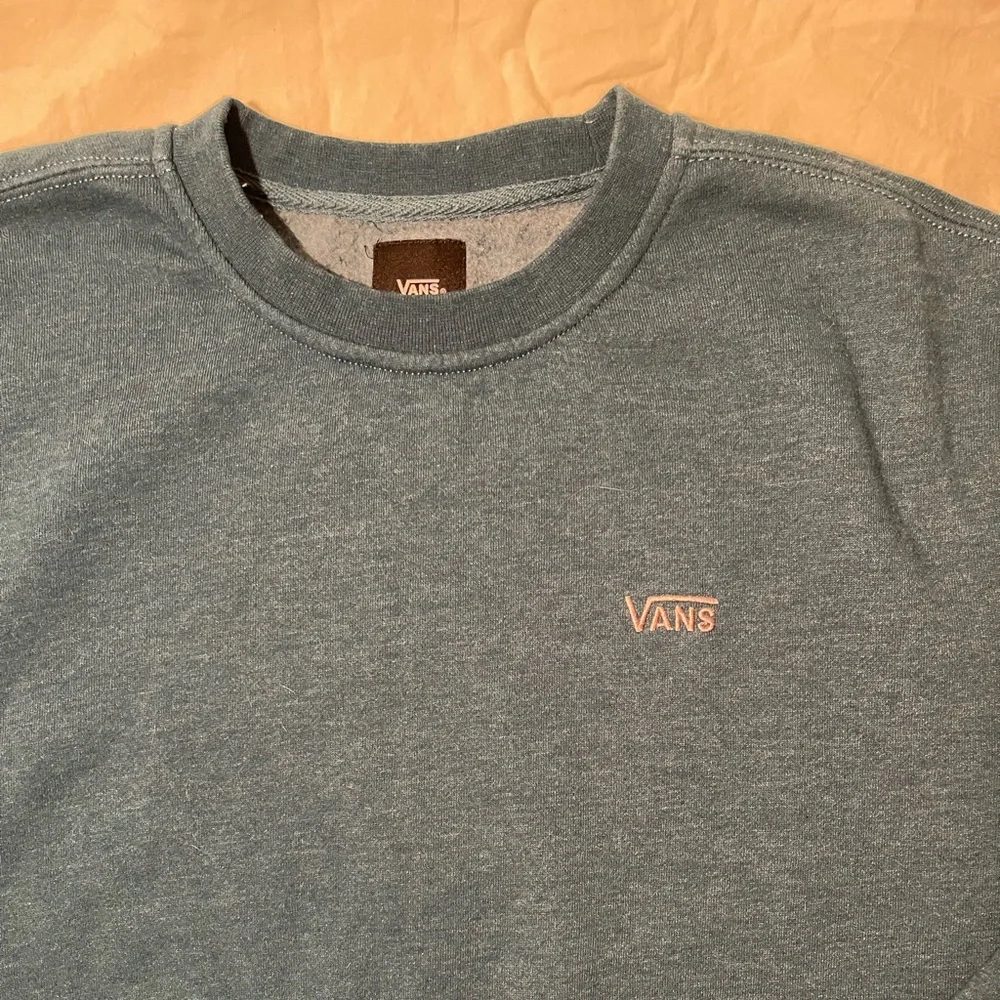 Vans Men’s Crew Logo Sweatshirt - Turqouise - Picture 2 of 4